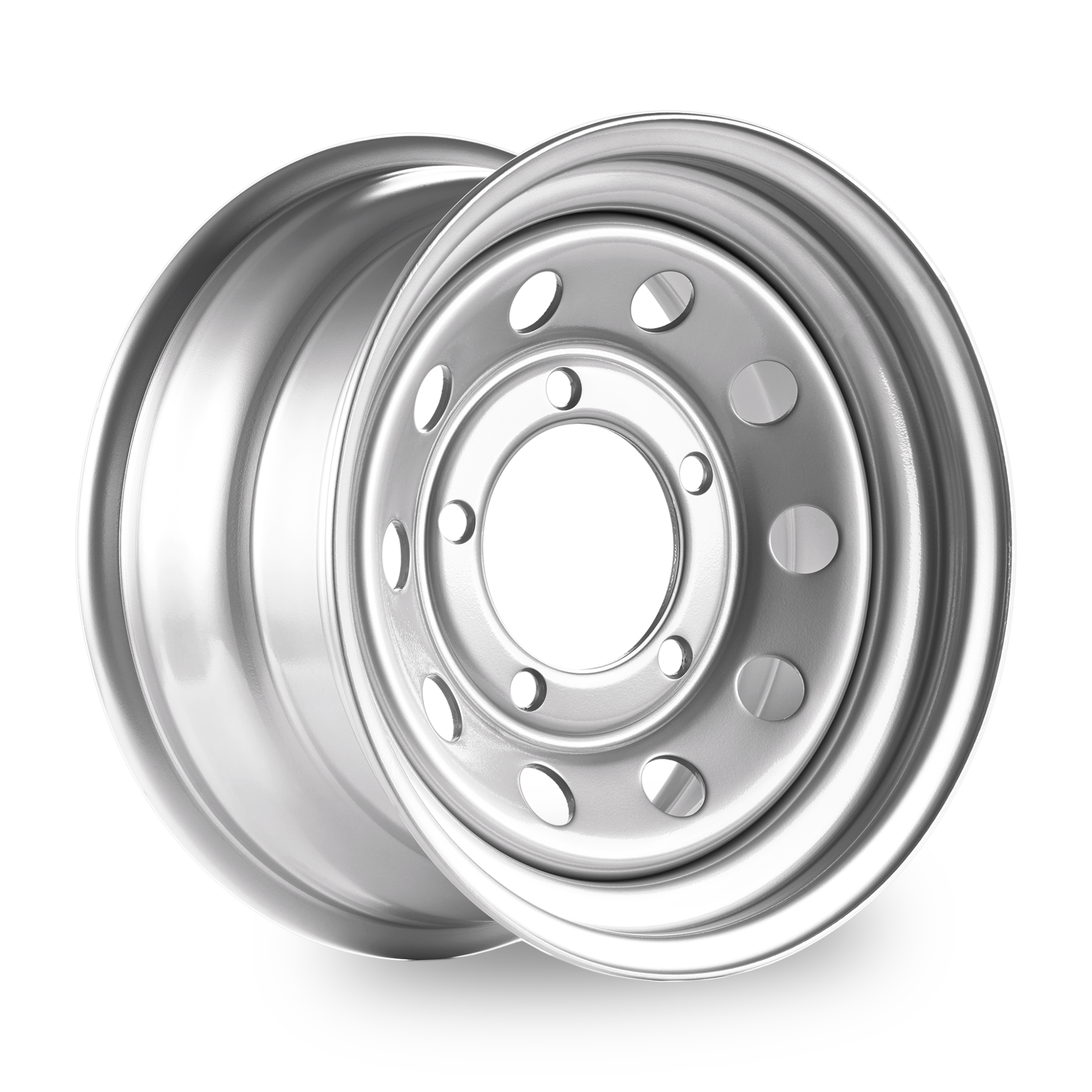 LAND ROVER DEFENDER 90/110/130 MODULAR STEEL WHEEL 16" x 8" ET0 SILVER