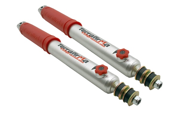 TERRAFIRMA 4 STAGE ADJUSTABLE +2" SHOCK ABSORBERS FRONT x2 FOR RANGE ROVER P38