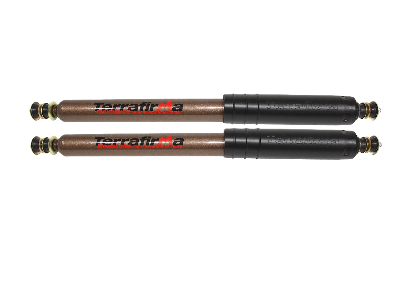 TERRAFIRMA +5” TRAVEL FRONT OR REAR MONOTUBE SHOCK ABSORBERS x2 FOR DEFENDER