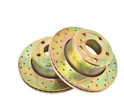 DRILLED AND GROOVED VENTED FRONT BRAKE DISCS FOR DEFENDER