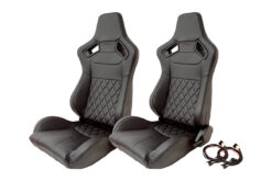 SPORT FRONT HEATED SEATS IN BLACK PAIR FOR DEFENDER