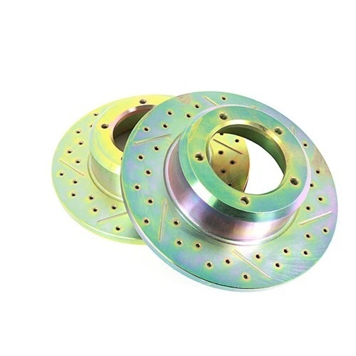 DRILLED AND GROOVED SOLID FRONT BRAKE DISCS FOR DEFENDER