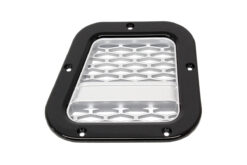 XS RIGHT SIDE WING AIR INTAKE VENT BLACK WITH SILVER FOR DEFENDER