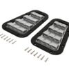 XS WING TOP AIR INTAKE VENT PAIR BLACK WITH SILVER MESH FOR DEFENDER