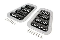 XS WING TOP AIR INTAKE VENT PAIR SILVER WITH BLACK MESH FOR DEFENDER
