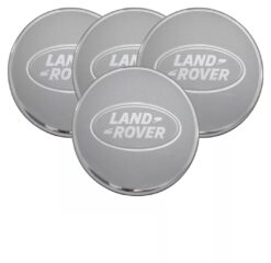 GENIUNE LAND ROVER 63mm SATIN SILVER WHEEL CENTRE CAPS x4 FOR DISCOVERY 2