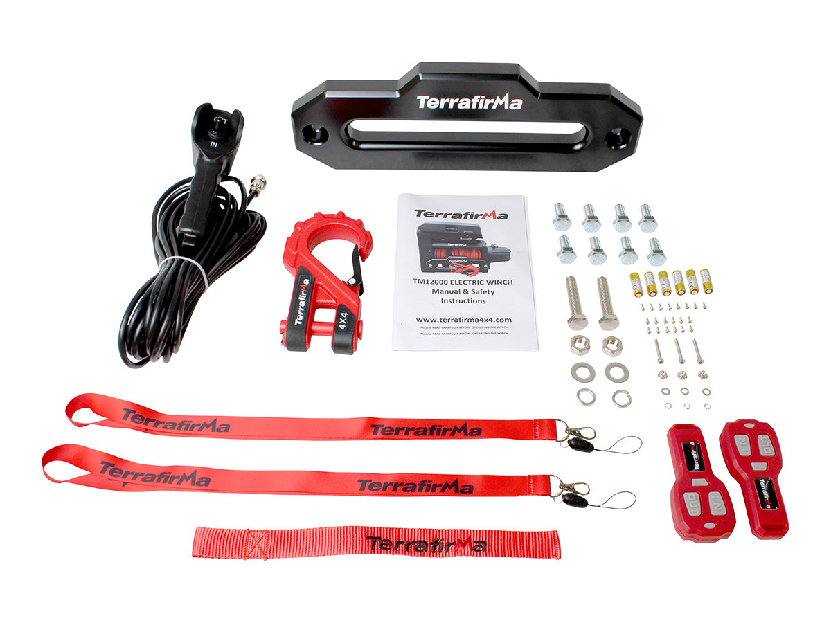 TERRAFIRMA TWIN MOTOR HIGH SPEED 12000LB WINCH WITH 50M SYNTHETIC ROPE - Image 2