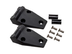 BLACK ALUMINIUM BONNET HINGE KIT FOR DEFENDER 