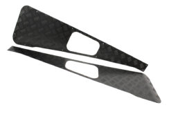 BLACK ALUNINIUM WING TOP CHEQUER PLATE PAIR FOR DEFENDER 
