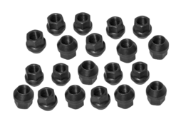 PACK OF 20 BLACK WHEEL NUTS FOR RANGE ROVER SPORT L320 STEEL WHEELS