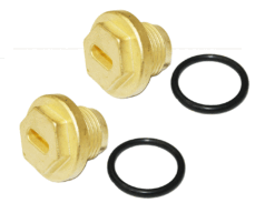 RADIATOR AND THERMOSTAT BRASS PLUGS x2 FOR DISCOVERY 1 300tdi 