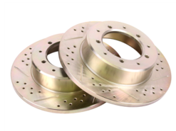 Drilled And Grooved Solid Rear Brake Discs For Defender 90    