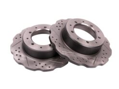 Terrafirma Rear Drilled And Grooved Wavy Discs For Defender 90