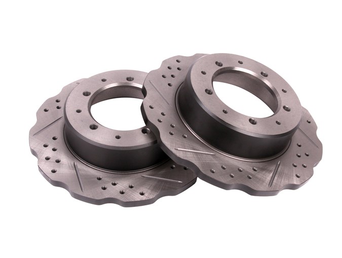 Terrafirma Rear Drilled And Grooved Wavy Discs For Defender 90 - Image 2