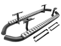 Terrafirma Fire and Ice style Side Steps In Silver For Defender 110 2003 Onwards LR008375