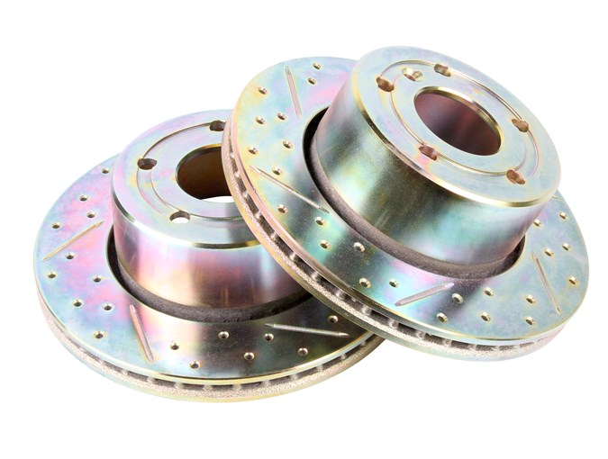Crossed Drilled & Grooved Brake Disc - Front / Vented - Image 2