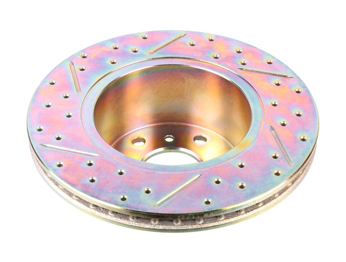 Crossed Drilled & Grooved Brake Disc - Front / Vented - Image 3