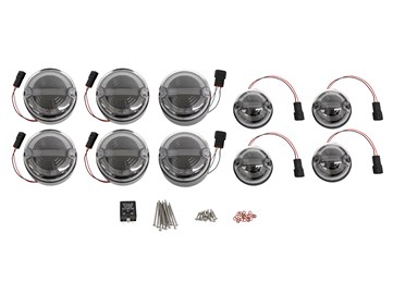 Terrafirma Halo & Bar LED Complete 95mm Light Kit For Defender - Clear - TF31039