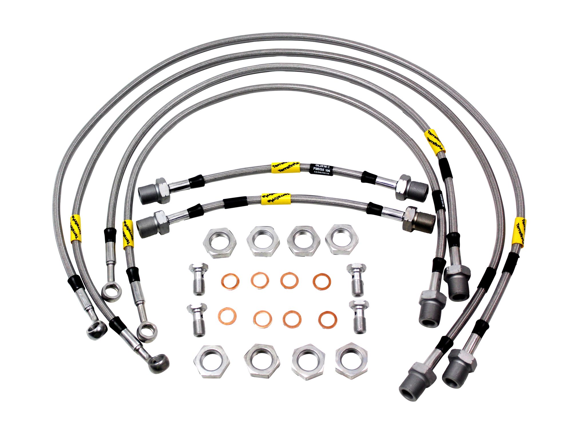Stainless Steel Brake Hoses - Plus 2" (6 Line Kit) - Image 3