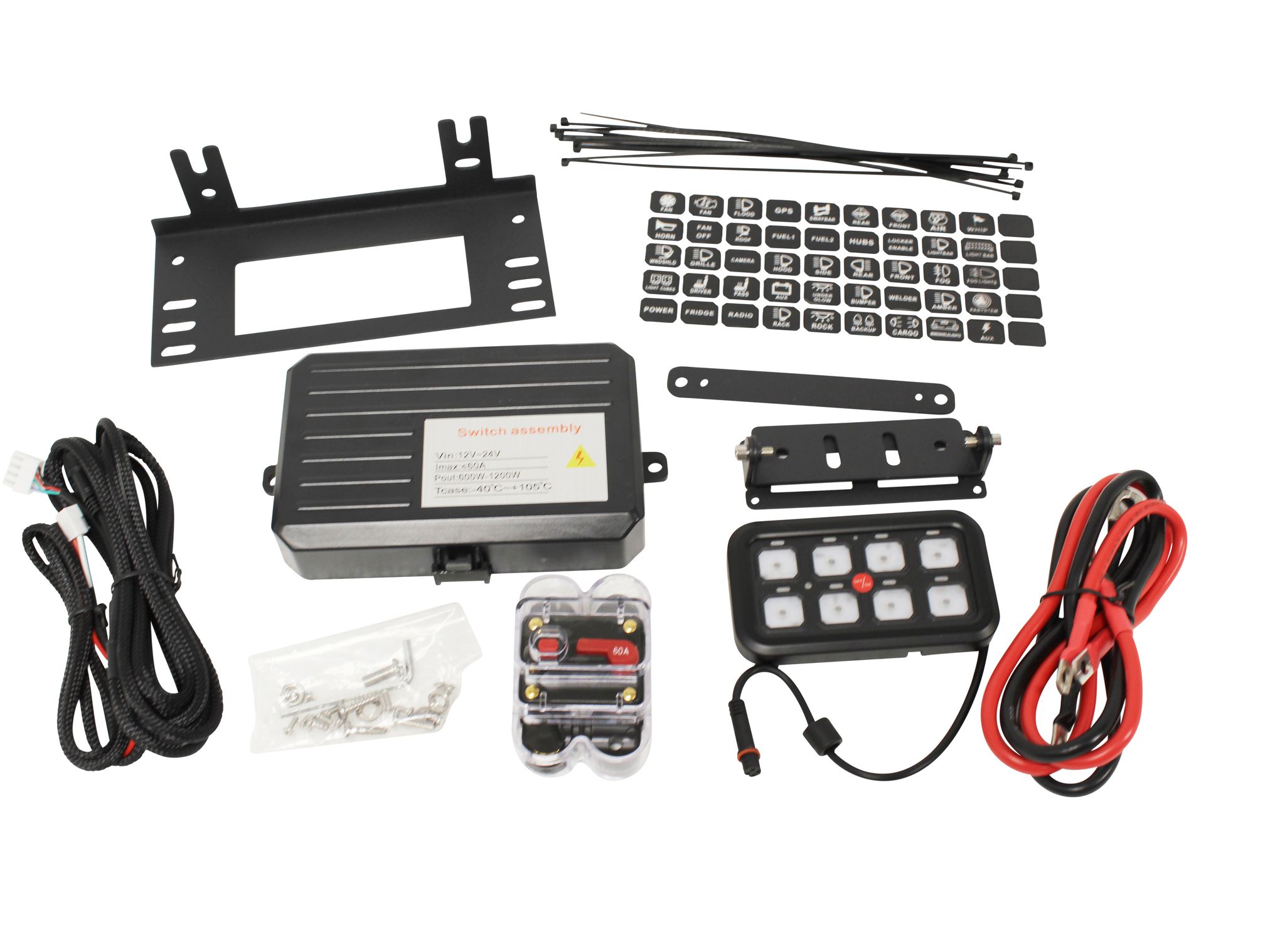 TERRAFIRMA MULTI FUNCTION 8 WAY SWITCH PANEL SYSTEM SWITCH KIT - Image 2