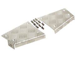 Terrafirma Rear Body Corner Protector For Defender 90 3mm Silver Chequer Plate TF8206