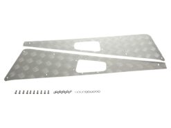 Terrafirma Silver Chequer Plate Wing Top Protectors For Defender No Aerial Hole TF8227