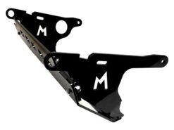 TERRAFIRMA BLACK ALLOY STEERING GUARD WITH RECOVERY POINTS FOR DEFENDER RHD